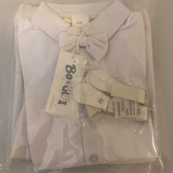 4 Pc.White Boys Baptism Outfit with Bow Tie Size 3-4 T - Picture 6 of 6